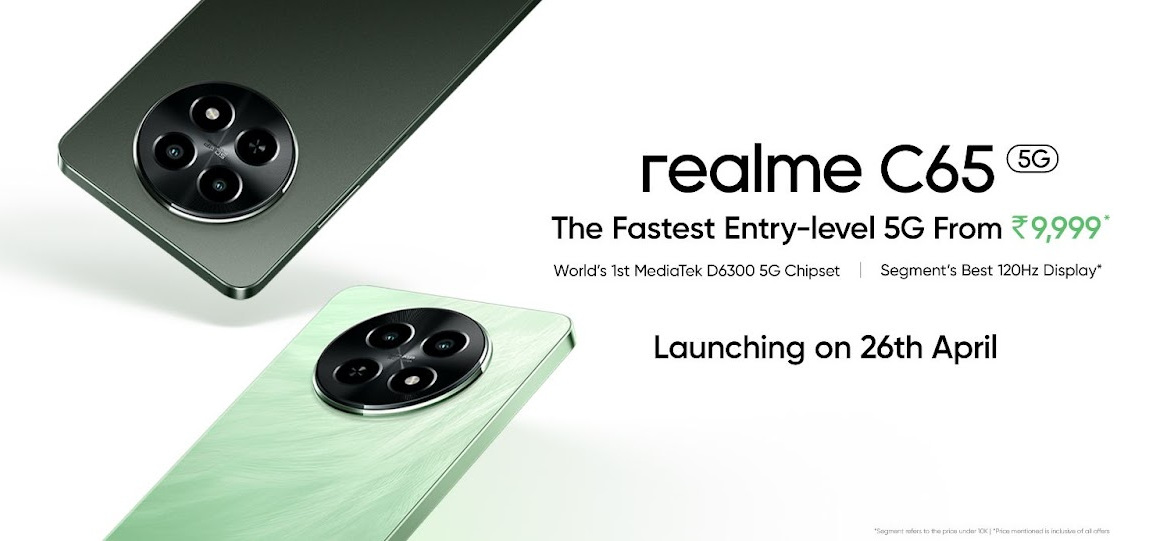 Realme C65 5G is set to launch in India on April 26